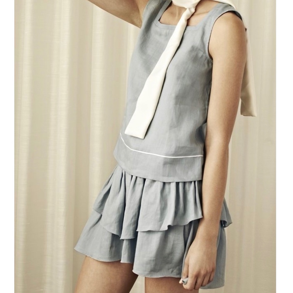 Piamita matching top + ruffled skirt